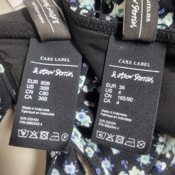 Paris Atelier & Other Stories NWT Swimwear Bikini Set Just The Top Is New. - Picture 6 of 9